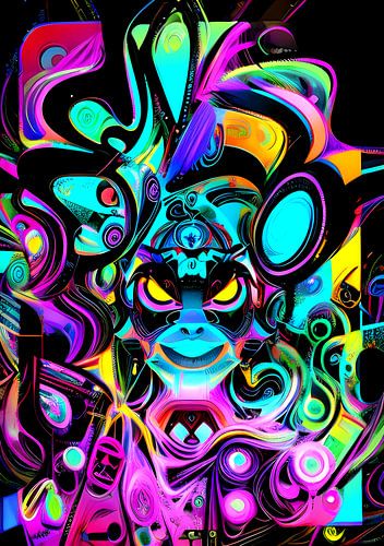 Hij kijkt niet boos door zijn neusgaten