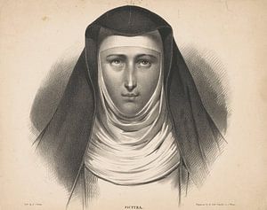 Carel Christiaan Antony Last, Portrait d'une religieuse, 1834 - 1845 sur Atelier Liesjes