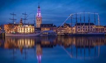 Skyline of Kampen with the New Tower and Brown Fleet by Martin Bredewold