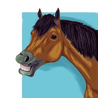 Lachend paard