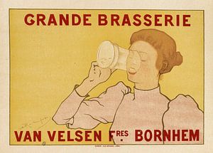 Affiche brasserie, Armand Rassenfosse, 1895 sur Atelier Liesjes