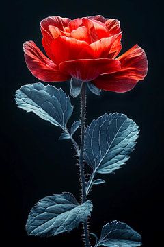 Rose rouge sur haroulita