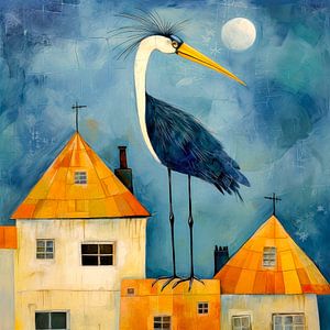 Cigogne sur le toit