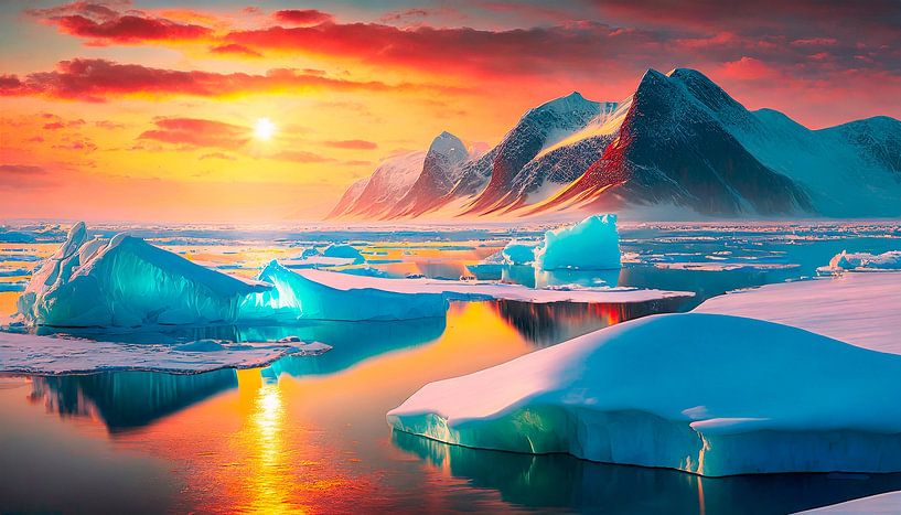 Ice cream with sunset by Mustafa Kurnaz