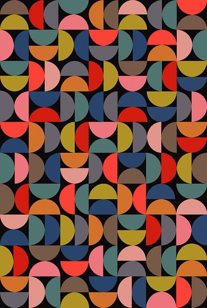 Geometric with semi-circles by Angel Estevez