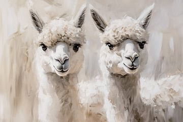 Alpaca portret van Koffie Zwart