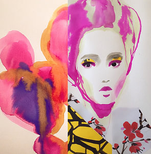 Fushia Flower Geisha