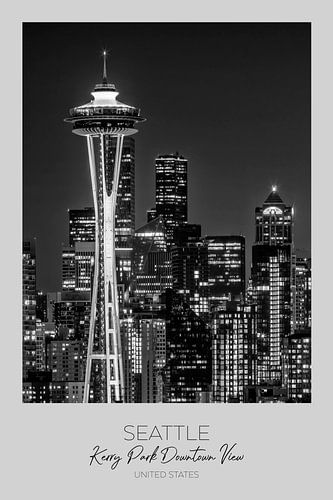 À l'honneur : la silhouette de SEATTLE la nuit sur Melanie Viola