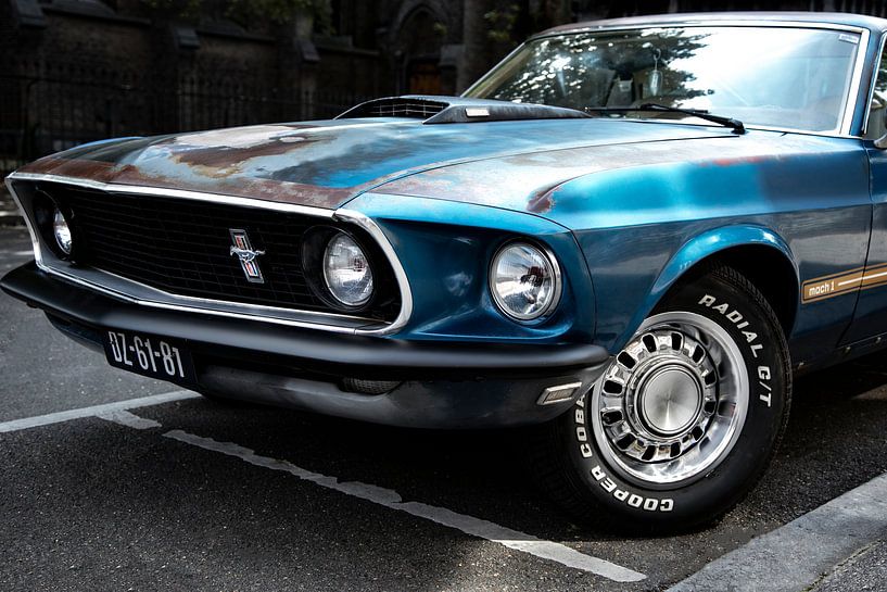 Ford Mustang GT Cobra auto blauw van Celisze. Photography