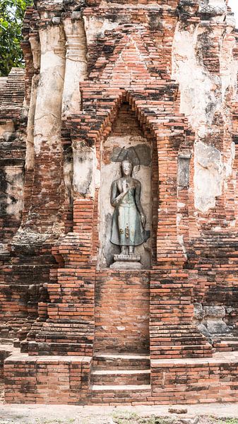 Bouddha debout entouré des vestiges d'un temple par Wendy Duchain