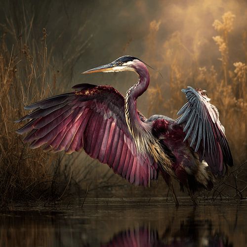 Majestueuze Vlucht in het Avondlicht