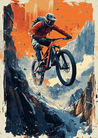 Der Schwerkraft trotzen: Der Mutsprung eines Mountainbikers von Jaudat Efendi