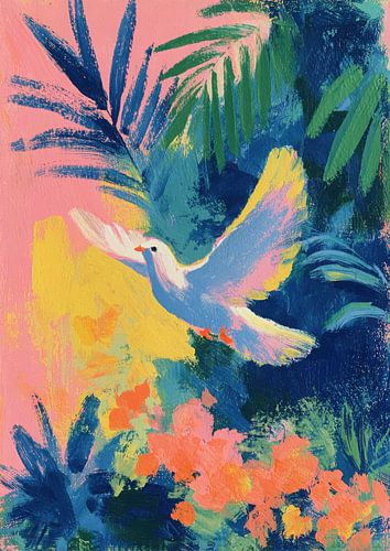 Pastelduif in de jungle