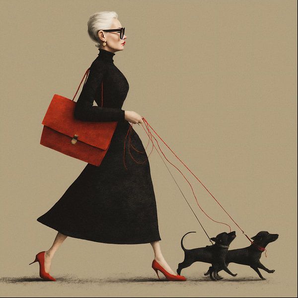 woman with red bag by Joost Berndes