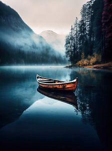 Boot im Bergsee