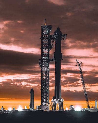 Starship | Ready for launch at sunset