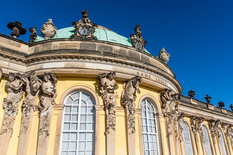 The Sans Soucci Palace in Potsdam, Berlin, Germany by WorldWidePhotoWeb
