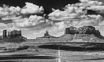 Monument Valley gezien vanaf Highway 163 van Henk Meijer Photography