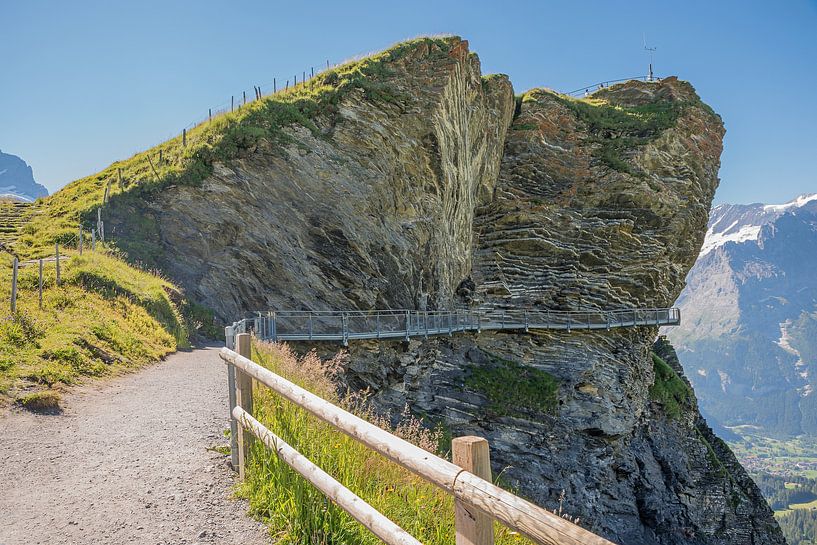 Klifwandeling rond de Rots, Grindelwald Eerst, Berner Alpen van SusaZoom