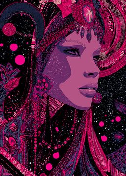 Boho-geïnspireerd kosmisch portret