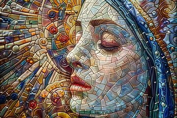 woman in mosaic by Egon Zitter