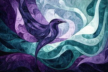 Kleurrijke abstracte vogel kunst van Imperial Art House