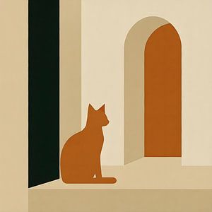 Chat à la porte