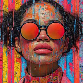 Women's Sunglasses | Neon Mirror by Art Whims