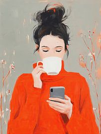 Ruhiger Morgenkaffee und digitaler Moment von Mosaic Dialogue