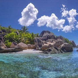Südseeinsel - La Digue auf den Seychellen von Dieter Meyrl