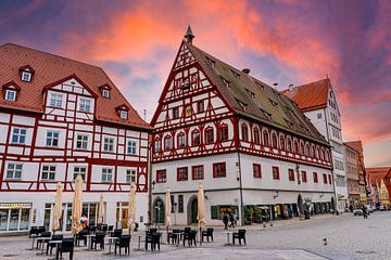 Oude stad Nördlingen in Beieren, Stad Duitsland van Animaflora PicsStock