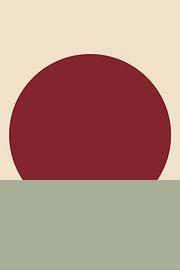 Mid century modern abstract landscape by Dina Dankers