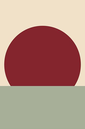 Paysage abstrait de style moderne du milieu du siècle