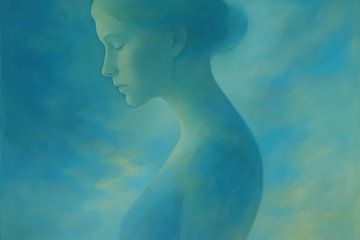 Fragile Silhouette in sanftem Nebel von Imperial Art House