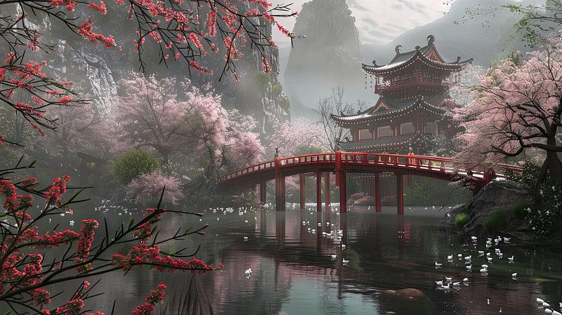 picturesque Japanese landscape by Egon Zitter