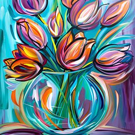 Merry Tulip Bouquet by Jacky