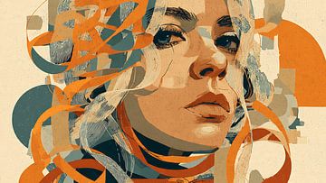 Portrait Vintage Memory Weaver avec rubans de film sur Aden Pink Studio