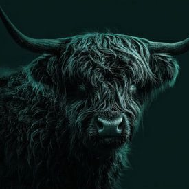 Schottischer Highlander in Glow of Silence von Eva Lee