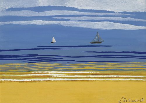 Léon Spilliaert - Navy with tugboats (1925)