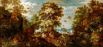 Orpheus verzaubert die Tiere mit seiner Musik, Roelant Savery
