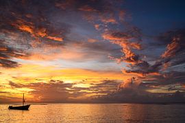 Dreaming away in the Mauritius sunset by Frank Laurens