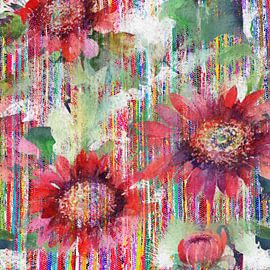 FLOWERS ON TEXTILE