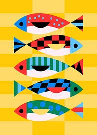Vibrant Fish Pattern by Art Kingdom