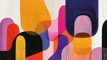 Super kleurrijk, modern en abstract van Studio Allee