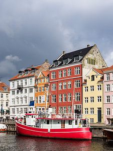 Nyhavn in der Stadt Kopenhagen, Dänemark