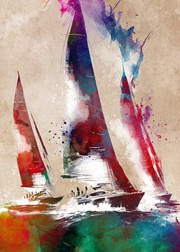 Art du sport de la voile #sailing sur JBJart Justyna Jaszke