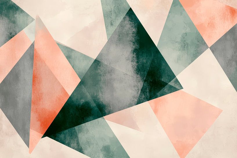 Geometrische vormen in pastelkleuren van Poster Art Shop