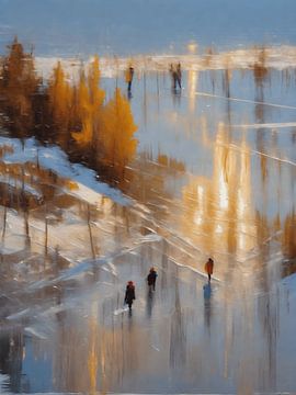 Winter landscape abstract by Jolique Arte