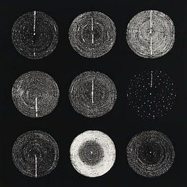 Circles, Japandi style by Japandi Art Studio