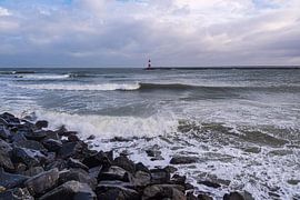 Pier on the Baltic coast in Warnemünde by Rico Ködder